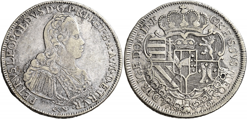 Firenze 
Pietro Leopoldo di Lorena, 1765-1790. Francescone 1769, AR 27,30 g. Ga...