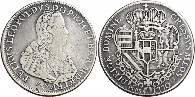 Firenze 
Pietro Leopoldo di Lorena, 1765-1790. Francescone 1770, AR 26,68 g. Ga...