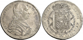Firenze 
Pietro Leopoldo di Lorena, 1765-1790. Francescone 1786, AR 27,11 g. Galeotti X, 6/8. MIR 384/4.
q.BB