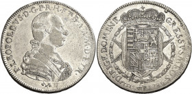 Firenze 
Pietro Leopoldo di Lorena, 1765-1790. Francescone 1786, AR 27,20 g. Galeotti X, 6/9. MIR 384/4.
q.BB