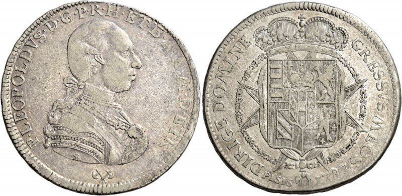 Firenze 
Pietro Leopoldo di Lorena, 1765-1790. Francescone 1787, AR 27,15 g. Ga...