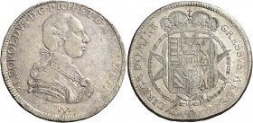 Firenze 
Pietro Leopoldo di Lorena, 1765-1790. Francescone 1787, AR 27,15 g. Galeotti VIII, 4/6. MIR 385/4.
Raro. q.BB