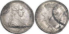 Firenze 
Pietro Leopoldo di Lorena, 1765-1790. Mezzo francescone 1787, AR 13,67 g. Galeotti XVI, 5/7. MIR 387/3.
Raro. q.Spl