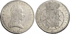 Firenze 
Ferdinando III di Lorena, 1790-1801 e 1814-1824. I periodo: 1790-1801. Francescone 1795, AR 27,35 g. Galeotti IV, 7/10. MIR 405/4.
q.BB / B...