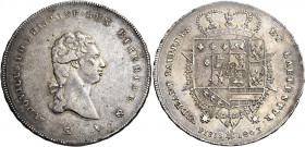 Firenze 
Ludovico I di Borbone, 1801-1803. Francescone 1803. Pagani 6f. MIR 415/5.
Patina di medagliere, q.Spl