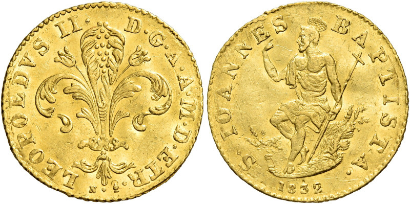 Firenze 
Leopoldo II di Lorena, 1824-1859. Zecchino o Fiorino 1832. Galeotti II...