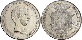 Firenze 
Leopoldo II di Lorena, 1824-1859. Francescone 1858. Pagani 118. MIR 449/4.
Due piccole mancanze di metallo, altrimenti migliore di Spl