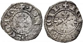 Napoli 
Carlo II d’Angiò, 1285-1309. Mezzo denaro regale, Mist. 0,36 g. Pannuti-Riccio 6. MIR 27.
Rarissimo. BB