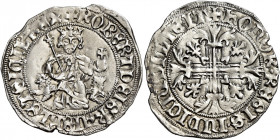 Napoli 
Roberto d’Angiò, 1309-1343. Gigliato, AR 3,94 g. Emissione postuma. Pannuti-Riccio 2. MIR 28.
q.Spl