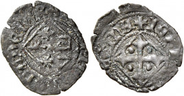 Napoli 
Giovanna I d’Angiò, 1343-1347. Denaro vedovile, Mist. 0,57 g. Pannuti-Riccio 4. MIR 33.
Molto raro. BB
