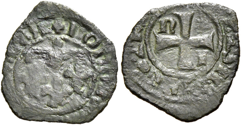 Napoli 
Giovanna I d’Angiò e Ludovico di Taranto, 1347-1362. Denaro, Mist. 0,51...