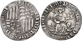 Napoli 
Ferdinando I d’Aragona, 1458-1494. Carlino, AR 3,47 g. Sigla M (Antonio Miroballo m.d.z., 1458-1460). Pannuti-Riccio 21d. MIR 72/4. Vall-Llos...