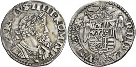 Napoli 
Carlo d’Asburgo re di Spagna, delle due Sicilie etc. 1516-1554, V come imperatore del S.R.I. dal 1519. Tarì, AR 6,12 g. Sigla A (Girolamo Alb...