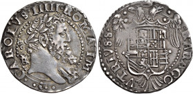 Napoli 
Carlo d’Asburgo re di Spagna, delle due Sicilie etc. 1516-1554, V come imperatore del S.R.I. dal 1519. Tarì, AR 5,53 g. Sigla IBR (Giovan Bat...