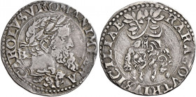 Napoli 
Carlo d’Asburgo re di Spagna, delle due Sicilie etc. 1516-1554, V come imperatore del S.R.I. dal 1519. Carlino, AR 3,06 g. Sigla IBR (Giovan ...