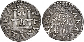 Napoli 
Carlo d’Asburgo re di Spagna, delle due Sicilie etc. 1516-1554, V come imperatore del S.R.I. dal 1519. Cinquina, AR 0,66 g. Sigla IBR (Giovan...