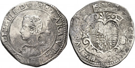 Napoli 
Filippo III di Spagna, 1598-1621. Mezzo ducato 1609, AR 14,70 g. Sigle IAF / G (Giovanni Antonio Fasulo m.d.z. e Francesco Antonio Giuno m.d....