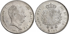 Napoli 
Francesco I di Borbone, 1825-1830. Piastra 1826. Pagani 111. Pannuti-Riccio 8. MIR 476/2.
Rara. Buon BB