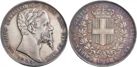 Savoia 
Vittorio Emanuele II re di Sardegna, 1849-1861. Da 5 lire 1852 Genova. Pagani 375. MIR 1057f.
Rara. Patina di medagliere, Spl