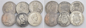 Lotto di sei monete. Granducato di Toscana. Pietro Leopoldo di Lorena, 1765-1790. Francescone 1777. MIR 380/1 var. Francescone 1781. MIR 380/6. France...