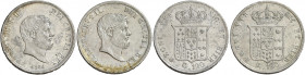 Lotto di due monete. Regno delle Due Sicilie. Ferdinando II di Borbone, 1830-1859. Piastra 1854. Pagani 219. Piastra 1857. Pagani 223.
Mediamente Spl