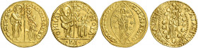 Lotto di due monete. Oriente, sec. XVIII. Imitazione dello zecchino veneto (2).
q.Spl