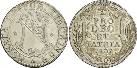 Svizzera 
Cantone di Zurigo. Da 10 scellini 1809 Zurigo. HMZ II 1176d.
Migliore di BB

Ex asta Bank Leu 44, 1987, 231.