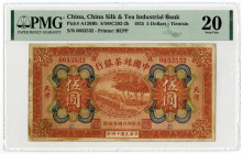 China Silk & Tea Industrial Bank, 1925 "Tientsin" Branch Issue Banknote