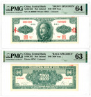 Central Bank of China. 1949. Front and Back Specimen Banknotes.