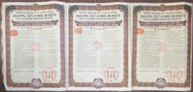 Republique Chinoise. 1925. Trio of I/U Bonds