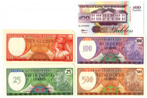 Netherlands Antilles and Central Bank of Surinam Assortment of 50+ Issued Banknotes, 1963-2014.