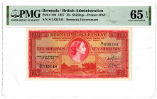 Bermuda/British Administration. 1957 Issue Banknote.
