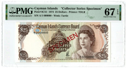Cayman Islands Currency Board. 1974 "Top Pop" Specimen Banknote.