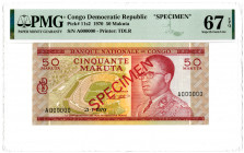 Banque Nationale du Congo. 1970 "Top Pop" Specimen Banknote.