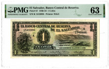 Banco Central de Reserva de El Salvador. 1950-54 Issue Banknote.