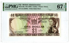 Government of Fiji/British Administration. ND (1969) Issue Banknote.