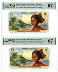 Republique Francaise. ND (1964). High Grade Sequential Banknote Pair.