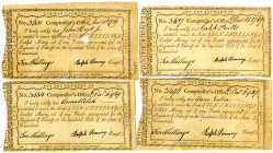 Connecticut Comptroller's Office, 1789 Issued Payment Quartet