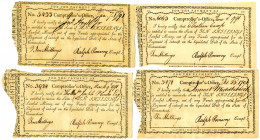 Connecticut Comptroller's Office, 1791 Issued Payment Quartet