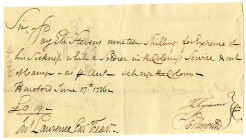 Revolutionary War Connecticut, 1776 Promissory Note for a Soldier's Sickness