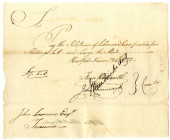 Revolutionary War Connecticut, 1778 Promissory Note Signed by Fenn Wadsworth and Jedediah Huntington