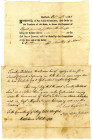 Revolutionary War Connecticut, 1783 Matching Promissory Note and Certificate Pair