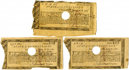 State of Connecticut, 1780-82 Treasury Office "Continental Army" Payment Trio