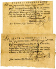 State of Connecticut, Pay-Table Office, 1781-82 Tax Pair Signed by Fenn Wadsworth and William Moseley