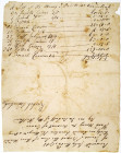 Rachel Vanderbeek, 1782 Handwritten Paid Tax Receipt