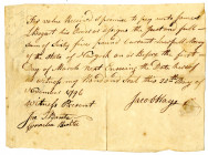 State of New York, 1796 Promissory Note Payable in "Currant Lawful Money of the State of New York"
