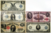 U.S. Large Type Banknote Assortment, ca.1899 to 1923.