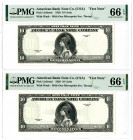 American Bank Note Co., 1929 (ca.1970-80's) Specimen Test Note with Estonia Security Strip & Watermark Pair.