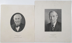 ABNC "Woodrow Wilson" and "Thomas Edison" Large Die Proof Vignette Pair, ca.1920-30's.