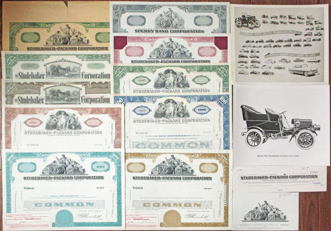Studebaker-Packard Corp., 1920's to 1950's Production File with Specimens and Pr...